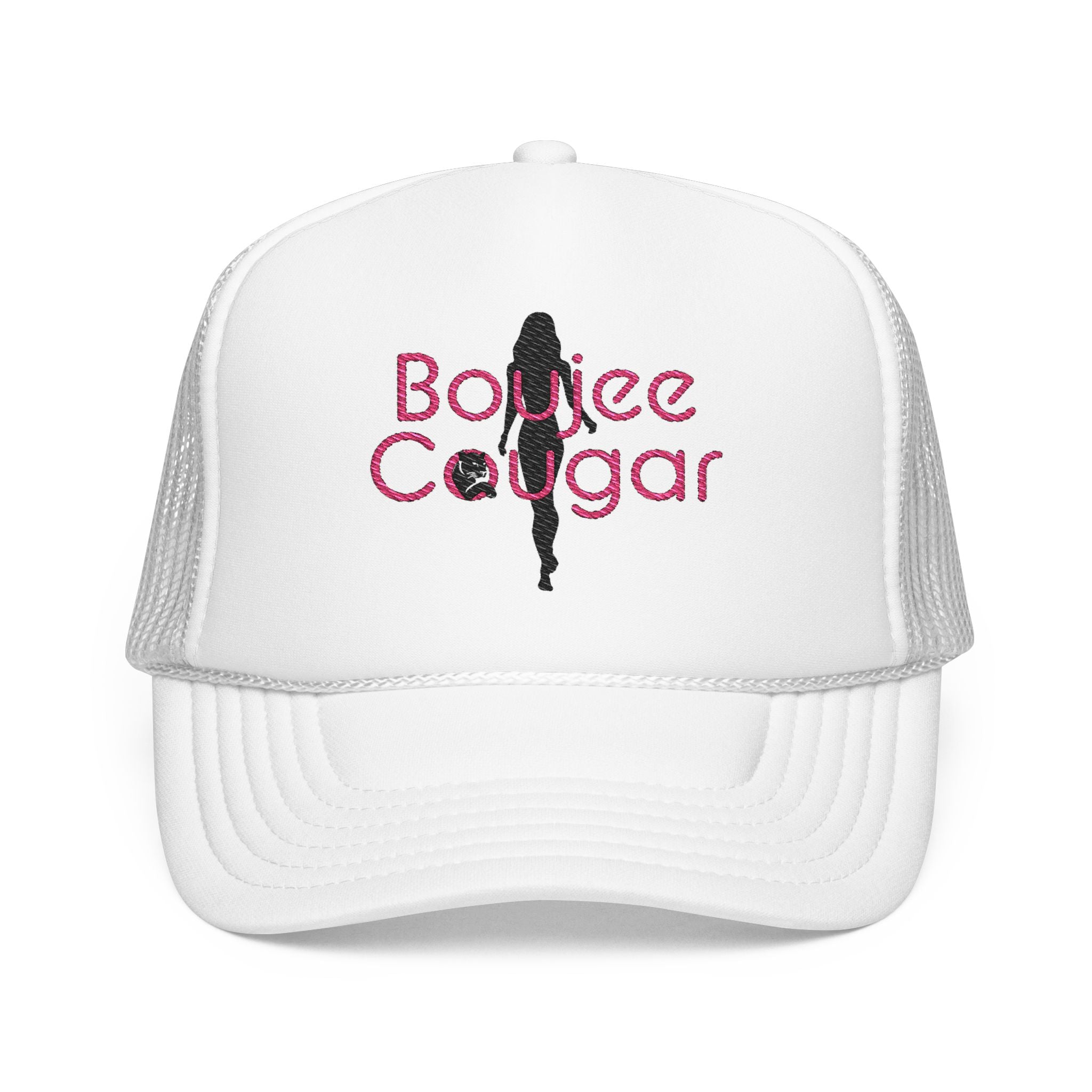 Boujee Cougar Embroidered Foam Trucker Hat