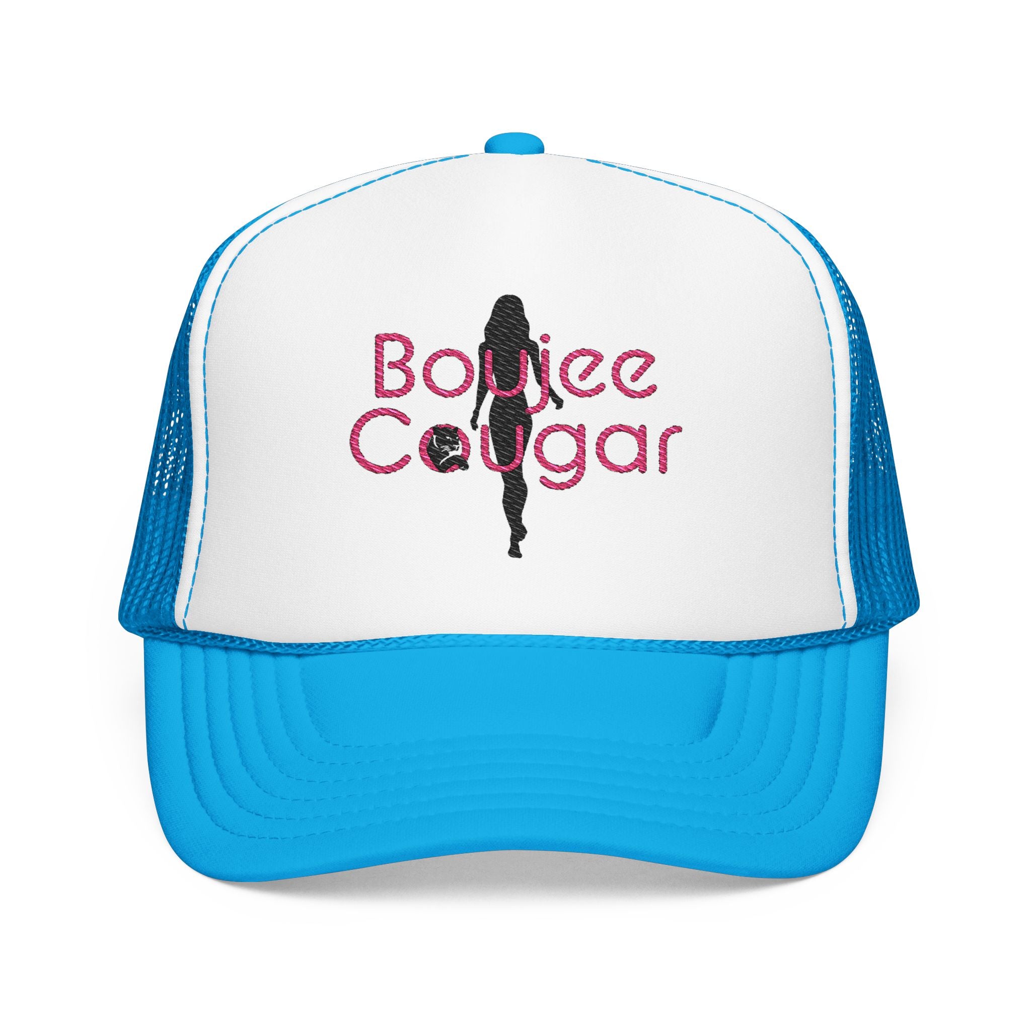 Boujee Cougar Embroidered Foam Trucker Hat