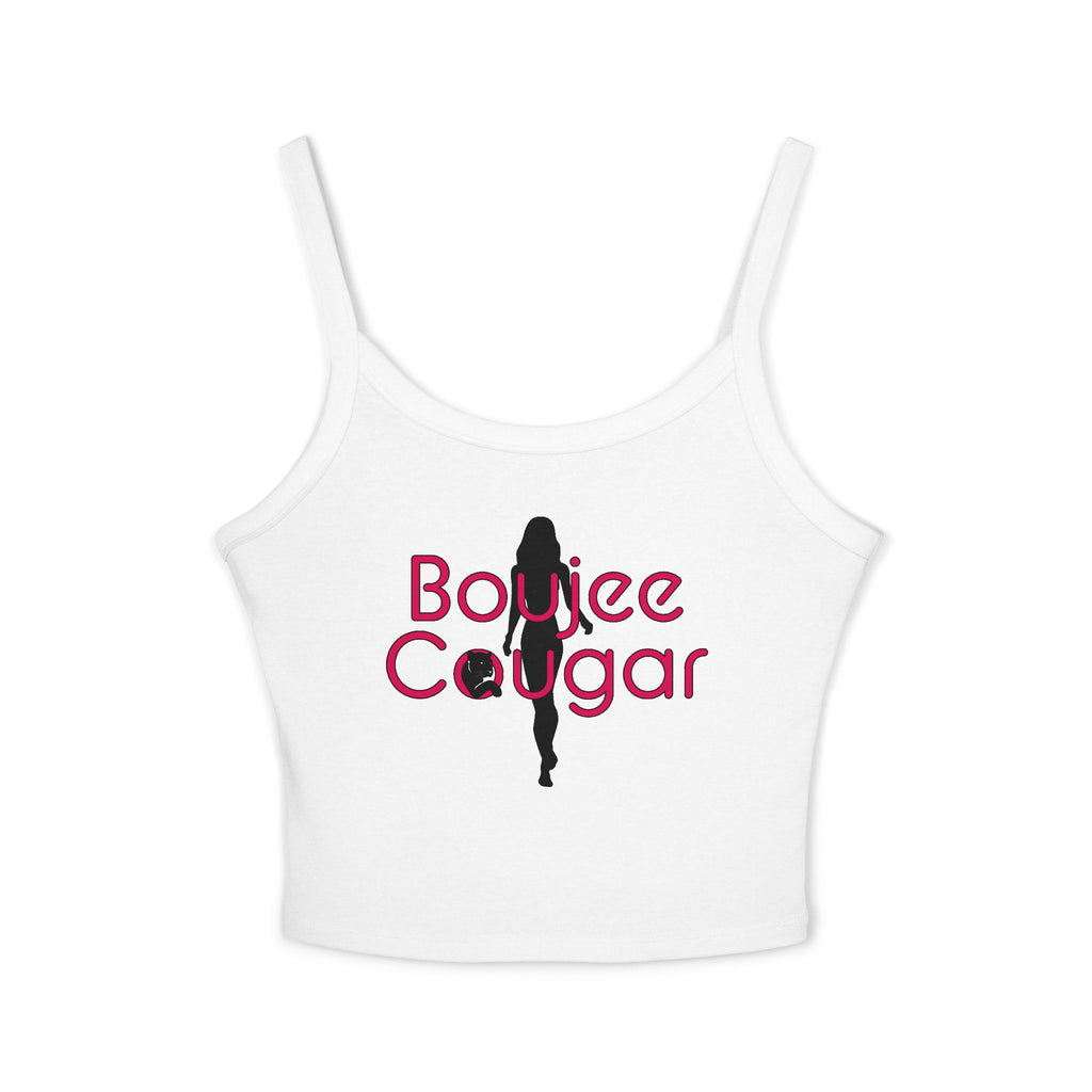 Boujee Cougar Women's Spaghetti Strap Tank Top, Summer Fashion, Casual Wear, Gift for Her, Trendy Outfit, Beachwear, Party Top