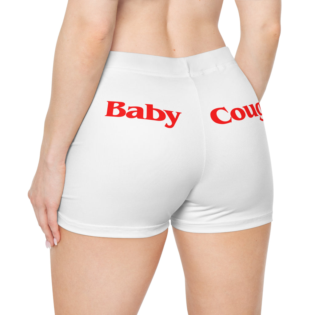 Baby Cougar Women's Shorts - Fun and Stylish Activewear, Perfect for Summer, Workout, Vacation, Beach Day, Gift for Her