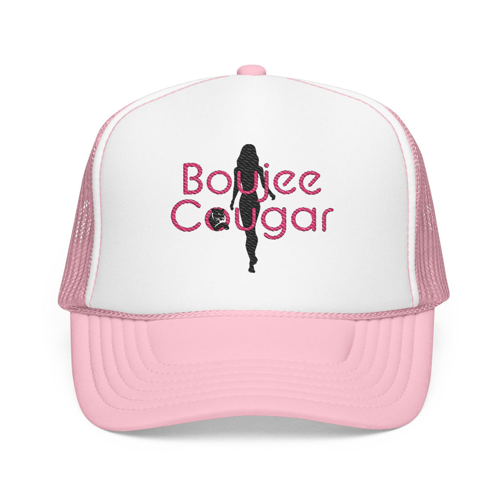 Boujee Cougar Foam Trucker Hat, Trendy Hat, Embroidered Cap, Stylish Accessory, Perfect Gift, Summer Fashion
