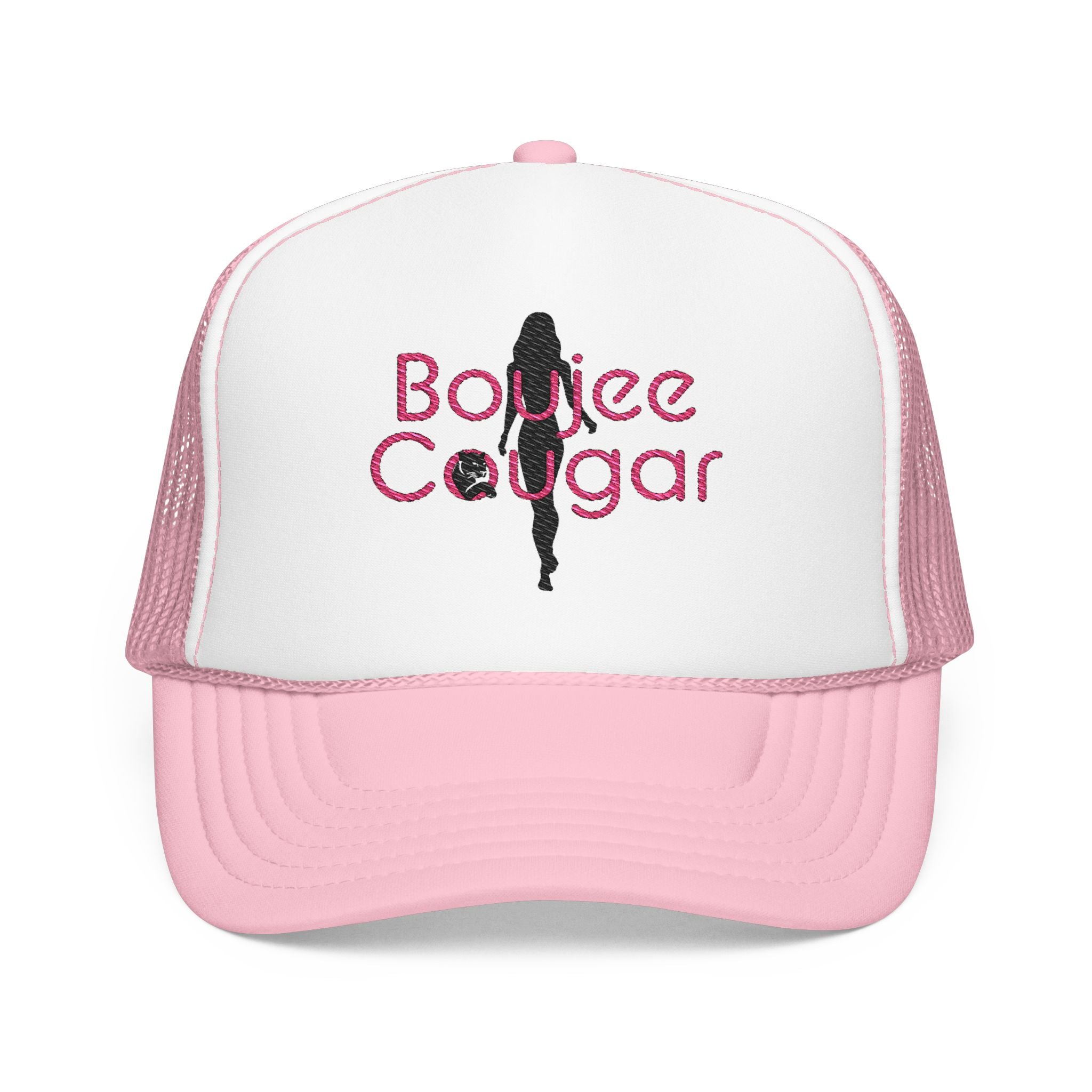 Boujee Cougar Foam Trucker Hat, Trendy Hat, Embroidered Cap, Stylish Accessory, Perfect Gift, Summer Fashion