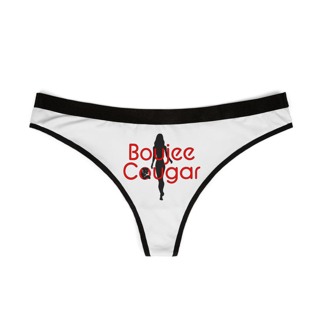 Boujee Cougar Women's Thongs - Trendy Lingerie, Cute Underwear, Gift for Her, Bachelorette Party, Everyday Comfort