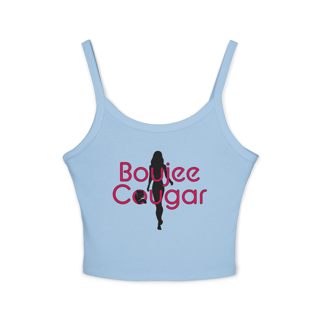 Boujee Cougar Spaghetti Strap Tank Top | Trendy Women’s Summer Apparel, Casual Wear, Gift for Her, Statement Top