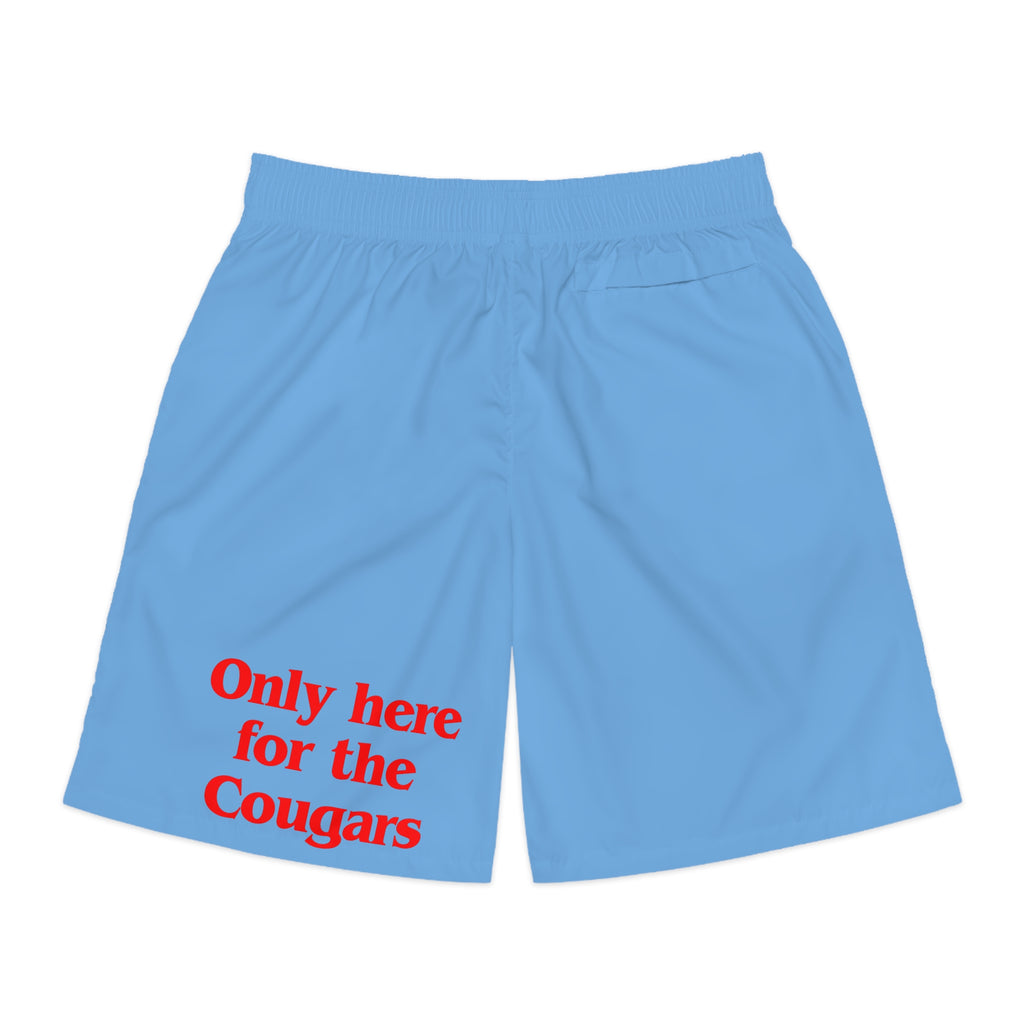 Cougar Hunter Jogger Shorts, Fun Summer Shorts, Beachwear, Casual Looser Fit, Gift for Him, Birthday Essentials, Party Outfit