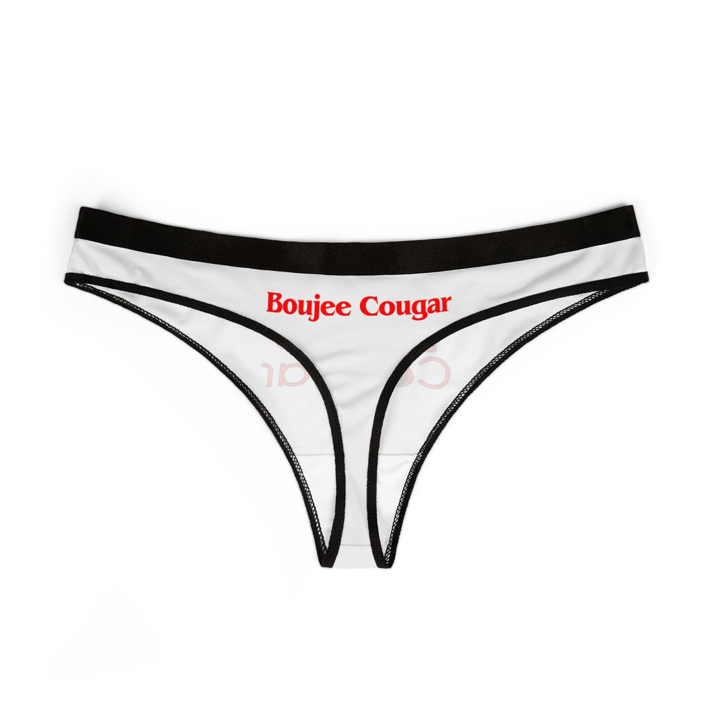 Boujee Cougar Women's Thongs - Trendy Lingerie, Cute Underwear, Gift for Her, Bachelorette Party, Everyday Comfort